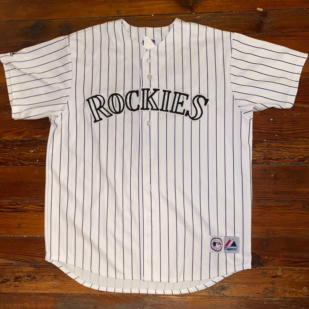 Majestic Colorado Rockies Jersey XL Pinstripe